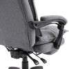 Vinsetto 360° Swivel Office Chair Adjustable Height Linen Style Fabric Recliner with Retractable ...