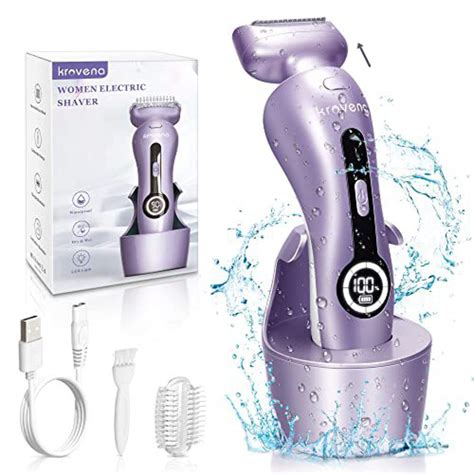 Krovena Electric Shaver for Women, Waterproof Razor for Bikini, Legs & Underarm, Rechargeable ...