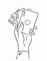 Deck Of Cards Coloring Pages Coloring sketch template