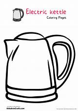 Kettle Coloring Page sketch template