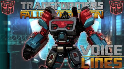 Transformers: Fall of Cybertron - Perceptor Voice Lines - YouTube