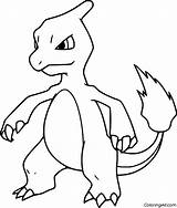 Charmeleon Coloring Page  ColoringAll sketch template