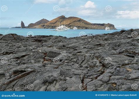 Volcanic Landscape of Santiago Island Stock Image - Image of morning, galapagos: 41692475