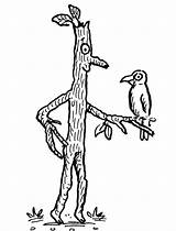 Stick Man And Bird Coloring Page Printable For Kids  sketch template