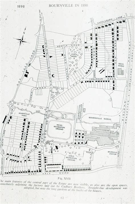 Map of Bournville 1898 | Bournville was a community created … | Flickr