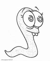 Worm Coloring Pages Printable sketch template