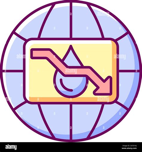 Water scarcity RGB color icon Stock Vector Image & Art - Alamy