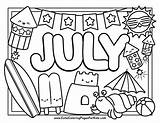 July coloring – Artofit sketch template