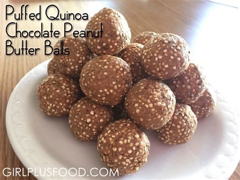 Puffed Quinoa Chocolate Peanut Butter Balls! – Girl Plus Food