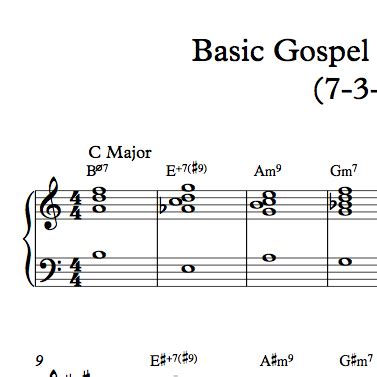 BASIC GOSPEL CHORD PROGRESSION (7-3-6-M5-1-4)