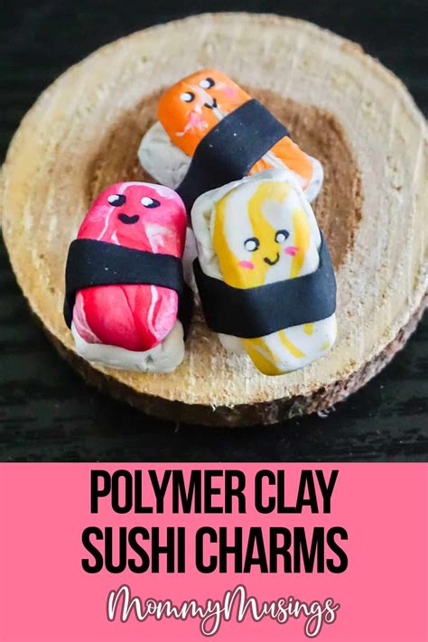 Adorable Sushi Charms from Polymer Clay - Kids Craft for Friends