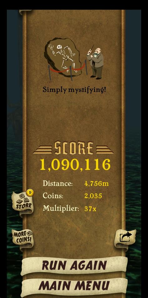 My first 1mil score for temple run : MobileGaming