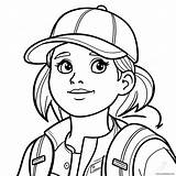 Adventurous Tomboy In A Cap Coloring Page 68135 53926 sketch template