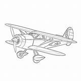 Biplane Coloring Page sketch template