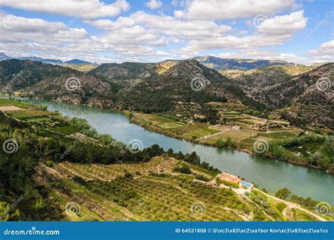 Panoramic View of the Ebro River, Spain Stock Photo - Image of spanish ...