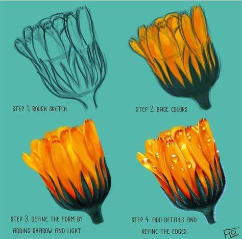 Flowers | Digital art tutorial, Digital painting techniques, Digital painting tutorials