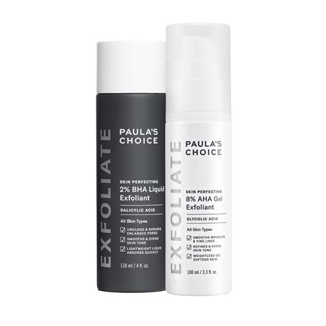 Buy Paula's Choice SKIN PERFECTING 8% AHA Gel Exfoliant & 2% BHA Liquid ...