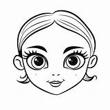 Halaman Mewarnai Gambar Sketsa Garis Wajah Perempuan Vektor Menggambar  sketch template