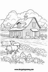 Farm Coloring Pages For Kids sketch template