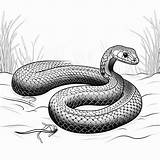 Premium AI Image  Checkered Garter Snake Kids Learning Cute sketch template