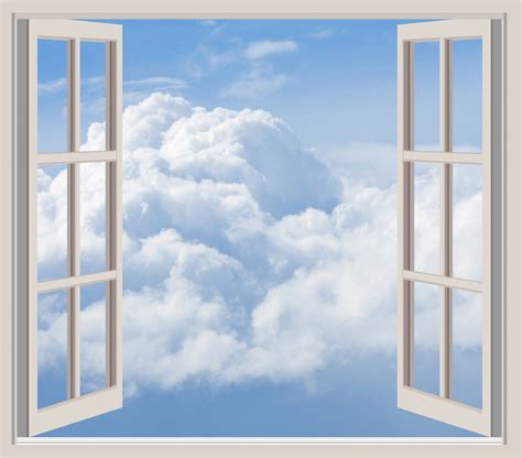 Clouds Through Window Frame Free Stock Photo - Public Domain Pictures