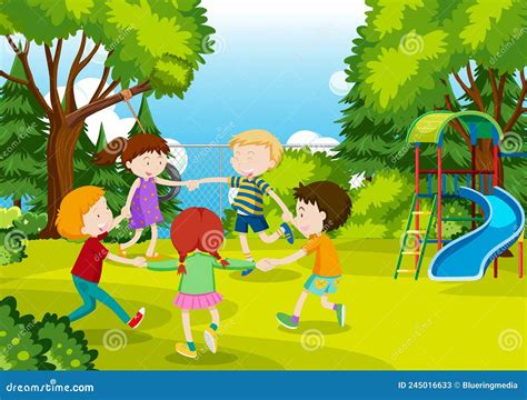 Kids Doing Physical Activity Stock Vector - Illustration of active, explore: 245016633