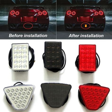 F1 Style Pilot Light General Modified Car Tail Warning Automobile Rear-end Collision Prevention ...