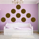 Polka Dots Wall Decals Big 12 Inch Peel & Stick Dots Wall Art Colors Kids MM-118 Wall Decal