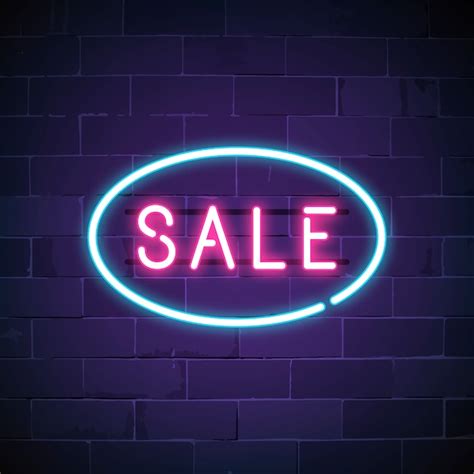 Free Vector | Pink sale neon sign