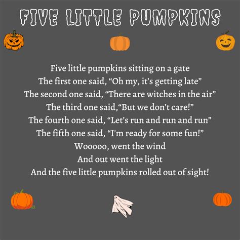 Five Little Pumpkins Printable Lyrics, Origins, and Video