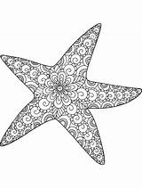 Printable Starfish Coloring Pages  Templates sketch template