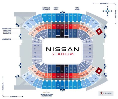 Tennessee Titans Stadium Seating Map | Elcho Table