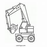 Construction Vehicles Excavator Coloring Page sketch template
