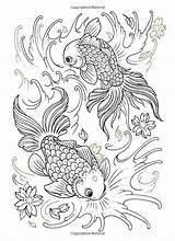Koi Fish Coloring Pages For Adults sketch template