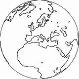 Globe Earth Coloring Pages Kids Drawing Line Colouring Planet Printable  sketch template