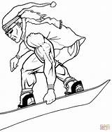 Muscular Snowboarder coloring page  Free Printable Coloring Pages sketch template