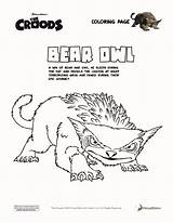 Bear Owl the Croods coloring Pages  Hellokidscom sketch template