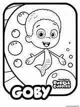 Bubble Guppies Goby Nickelodeon Coloring Page Printable sketch template