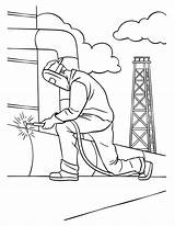 Welder Coloring Page For Kids 12697823 Vector Art At Vecteezy sketch template