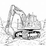 Download Excavator Digging Coloring Page Pages Online  sketch template