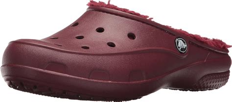 Amazon.com | Crocs Women's Freesail Plush Lined Clog Mule, Garnet, 11 M ...