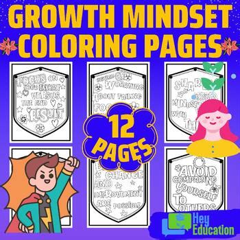 Growth Mindset Posters | Motivational Quotes | Coloring Pages Display