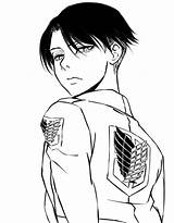 Levi De Attack On Titan Coloring Pages  Ackerman sketch template