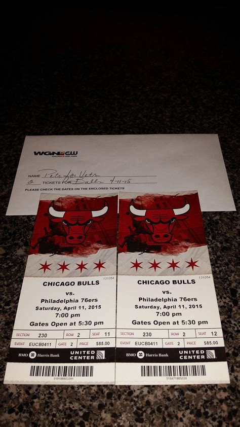 I can hardly believe it. We got two more tickets to a Chicago Bulls ...