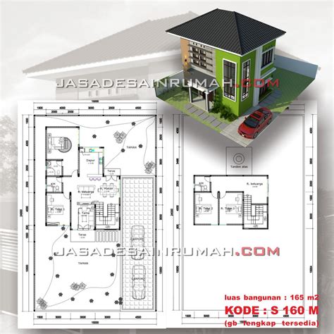 Desain Rumah Mini malis 2 Lantai Atap Limasan Tunggal | Jasa Desain ...