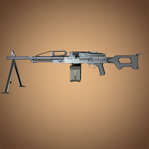 PKP Pecheneg Machine Gun 3D model | CGTrader