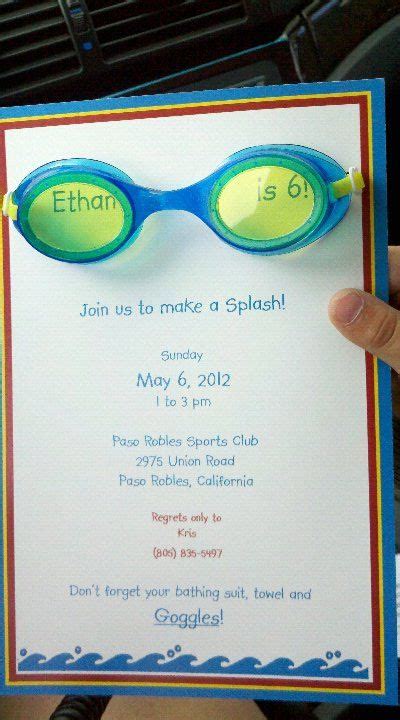 Pin on Swimming | Party invitations kids, Pool birthday party, Kids ...