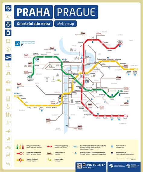 Prague metro map - Prag metro map (Bohemia - Czechia)