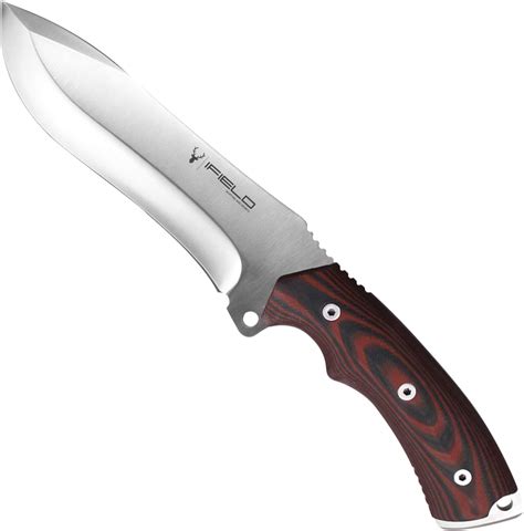 iField 150 Survival Camping Fixed Blade Knife with red Micarta Handle ...