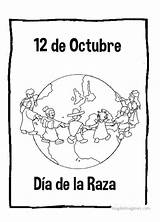 Dibujos Día de La raza Para Colorear  Blog Imágenes sketch template